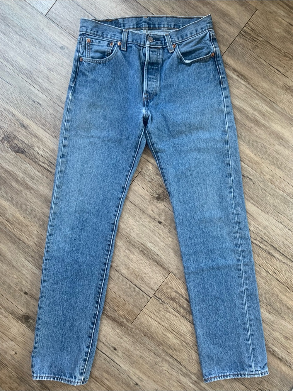 501 Levi’s Classic Straight Fit Blue Jeans, w29/l32